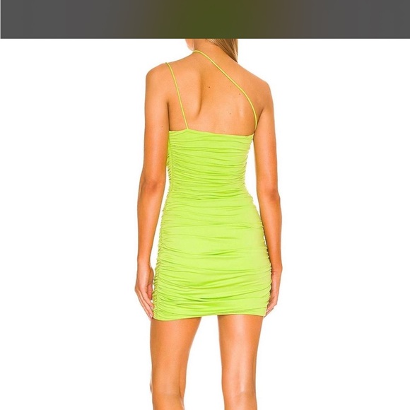 Superdown Neon Green Ruched Mini Dress - Picture 3 of 3